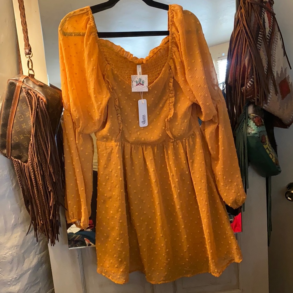 Mustard dress size large